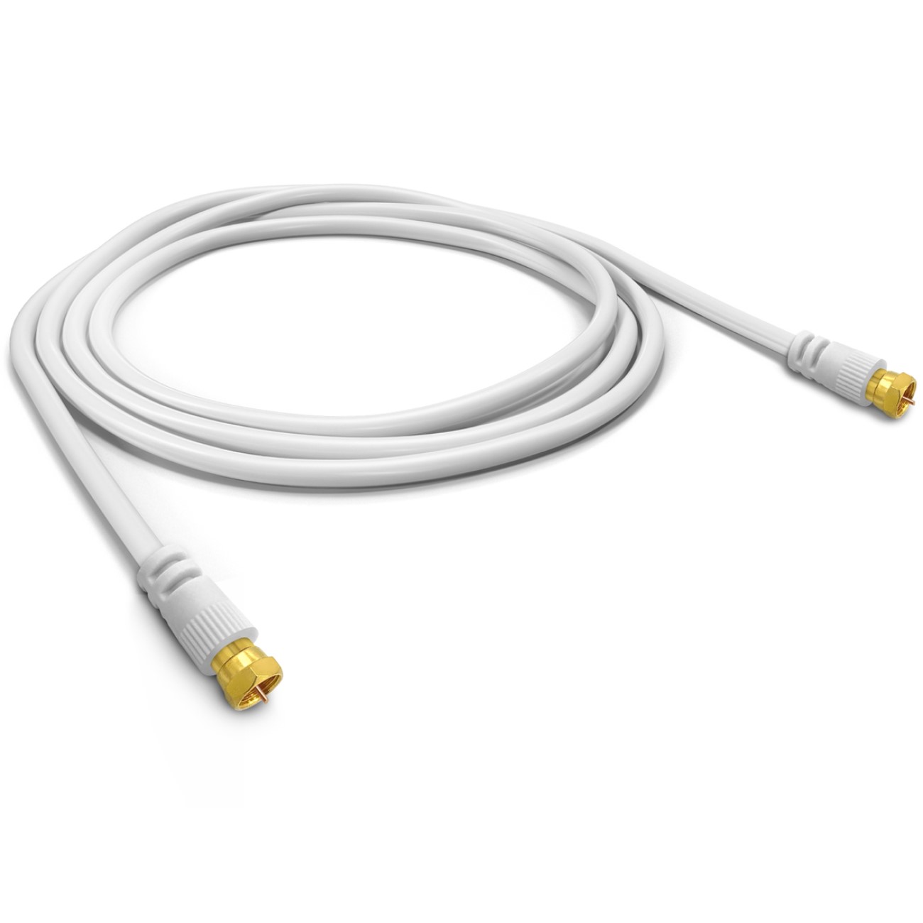 arli-anschlusskabel-135db-1-5m 2 m ARLI HD Sat Anschlusskabel weiss vergoldet max. 135 dB