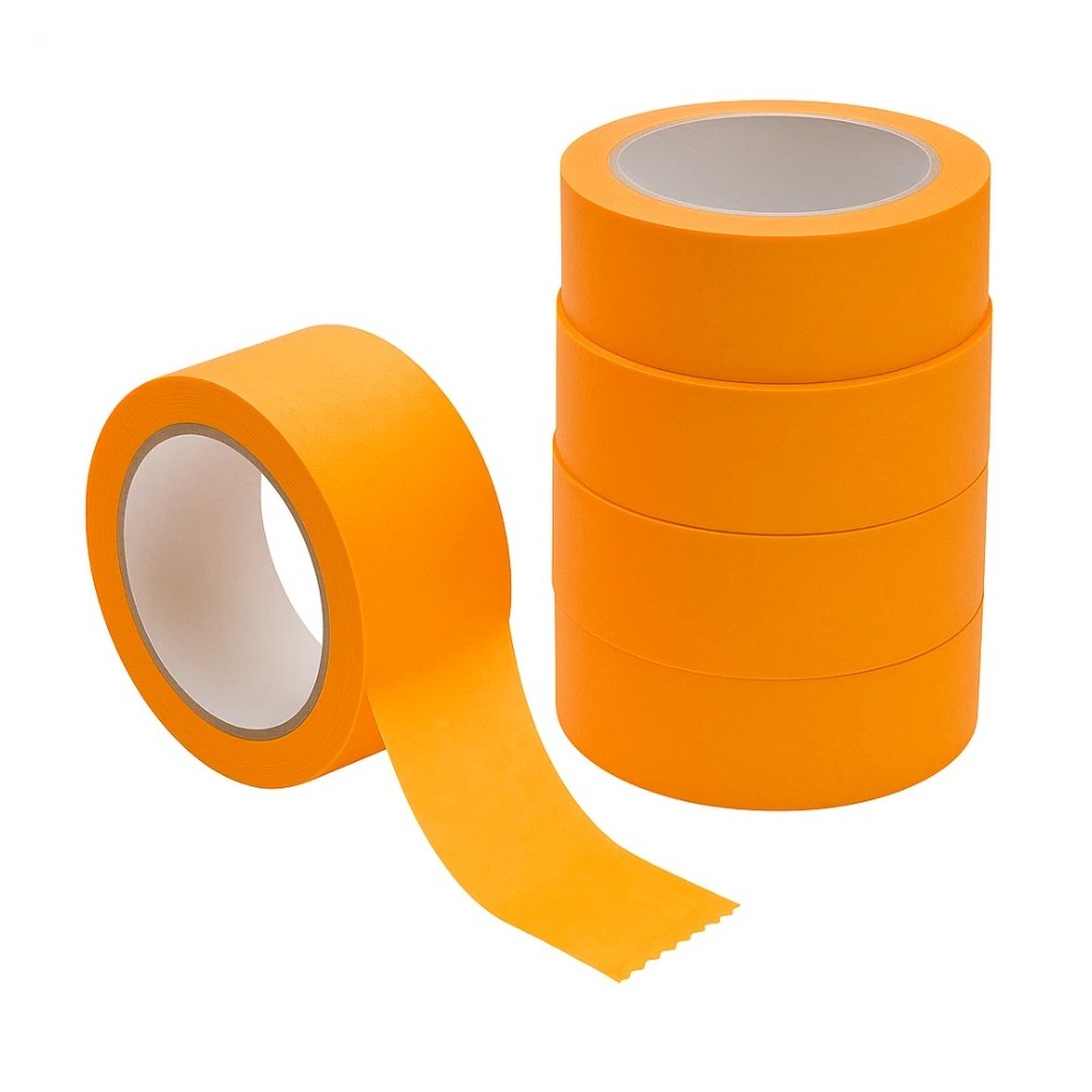 6x Kreppband Goldband 50 mm x 50m Acrylat Abdeckbänder ECO für Maler und Lackierer