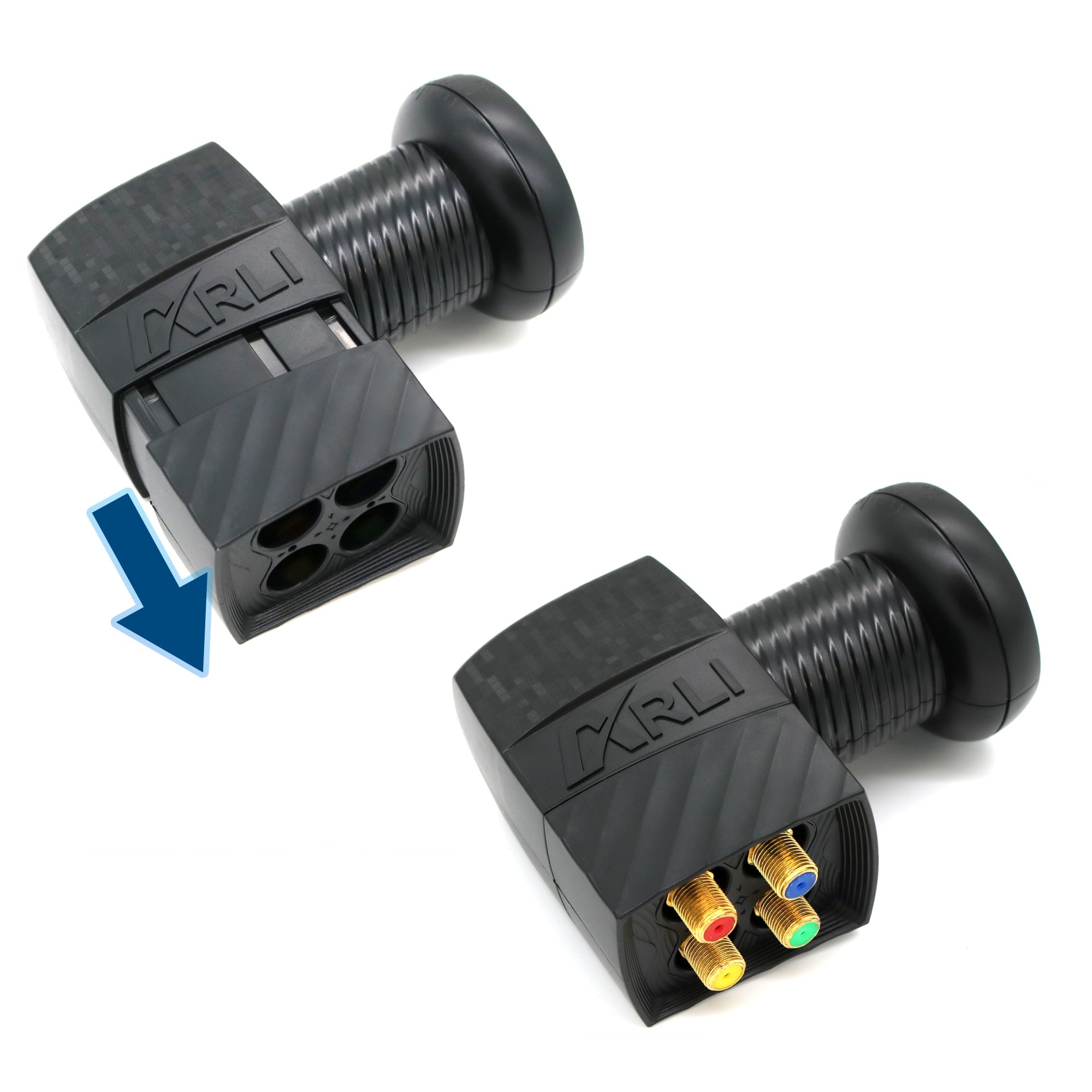 Quad-LNB-2xYUwXvW6Ym1Qf SAT Anlage Digital 80cm 60cm Single Twin Quad Octo LNB Teilnehmer komplettanlage komplett Schüssel Antenne Spiegel Kabel F Stecker Camping Koaxialkabel Set Wandalter 4K grau weiss Full HD Satfinder vergoldet russisch türkisch astra