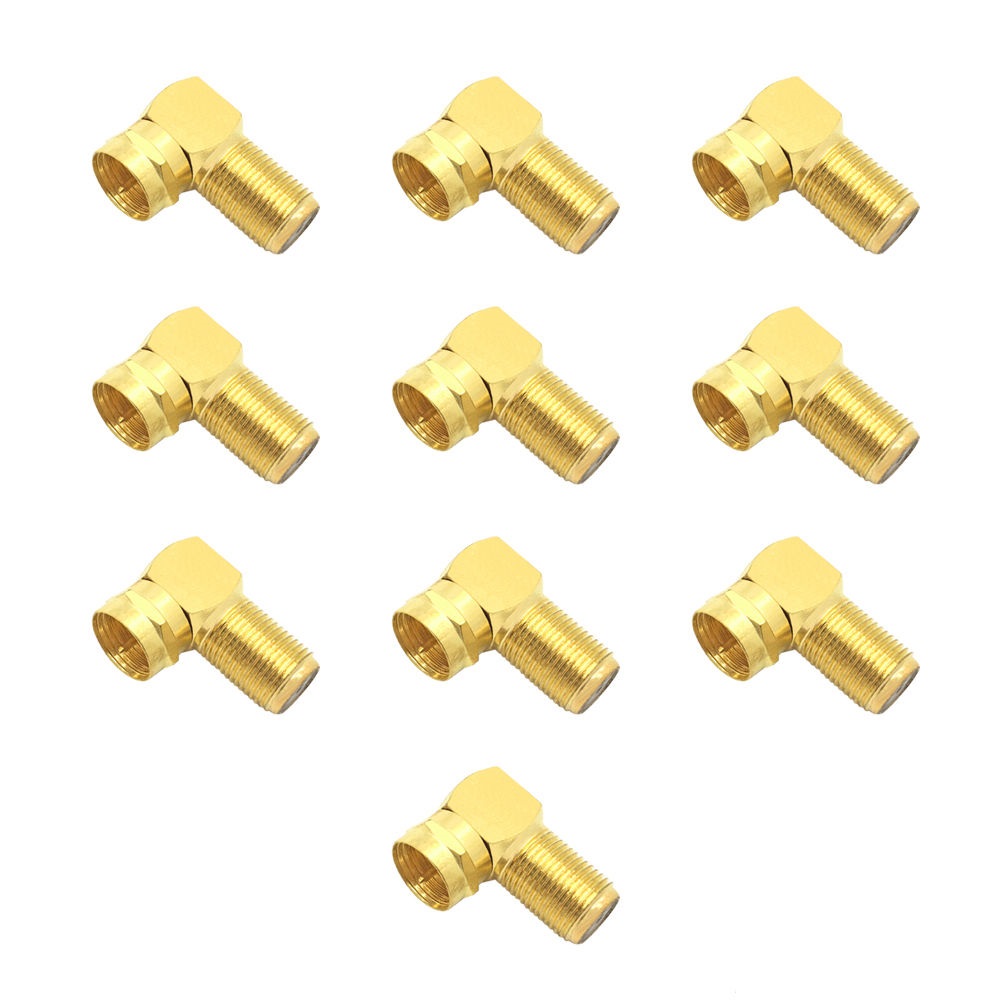 ARLI 10x Sat F - Winkelstecker / Winkeladapter vergoldet