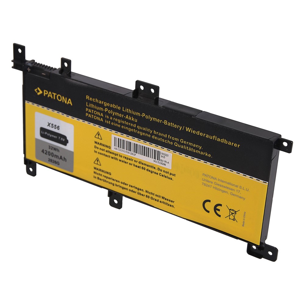 Akku Asus X556 C21-N1509 C21N1509 X556UA X556UB X556UF X556UJ X556UQ X556UR X556UV 4200 mAh original arli patona ersatzakku laptop notebook batterie 0B200-01750000 kompatibel