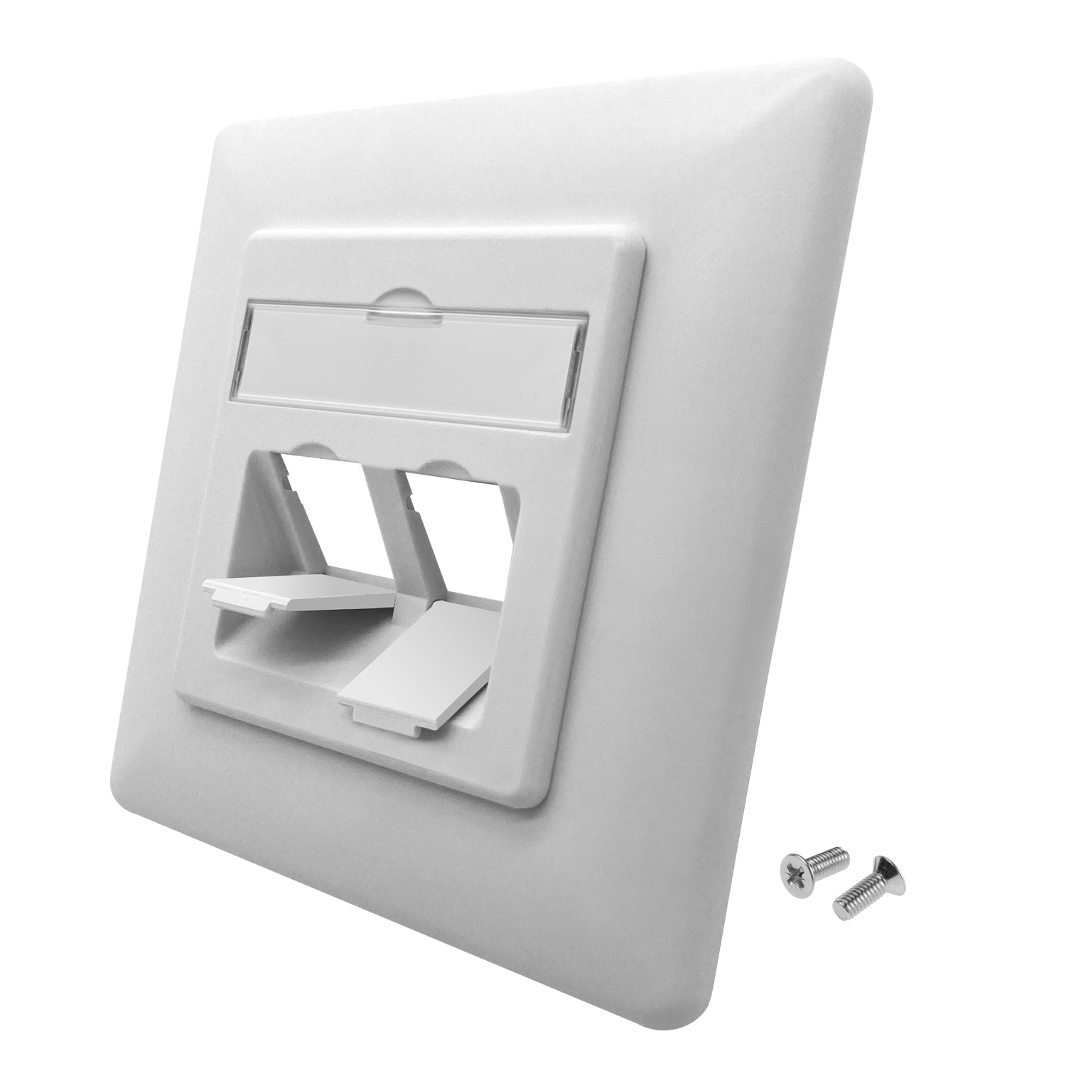 arli-keystone-anschlussdose-1124 ARLI Keystone Jacks Anschlussdose 2-fach Einbaurahmen Leerdose Unterputz