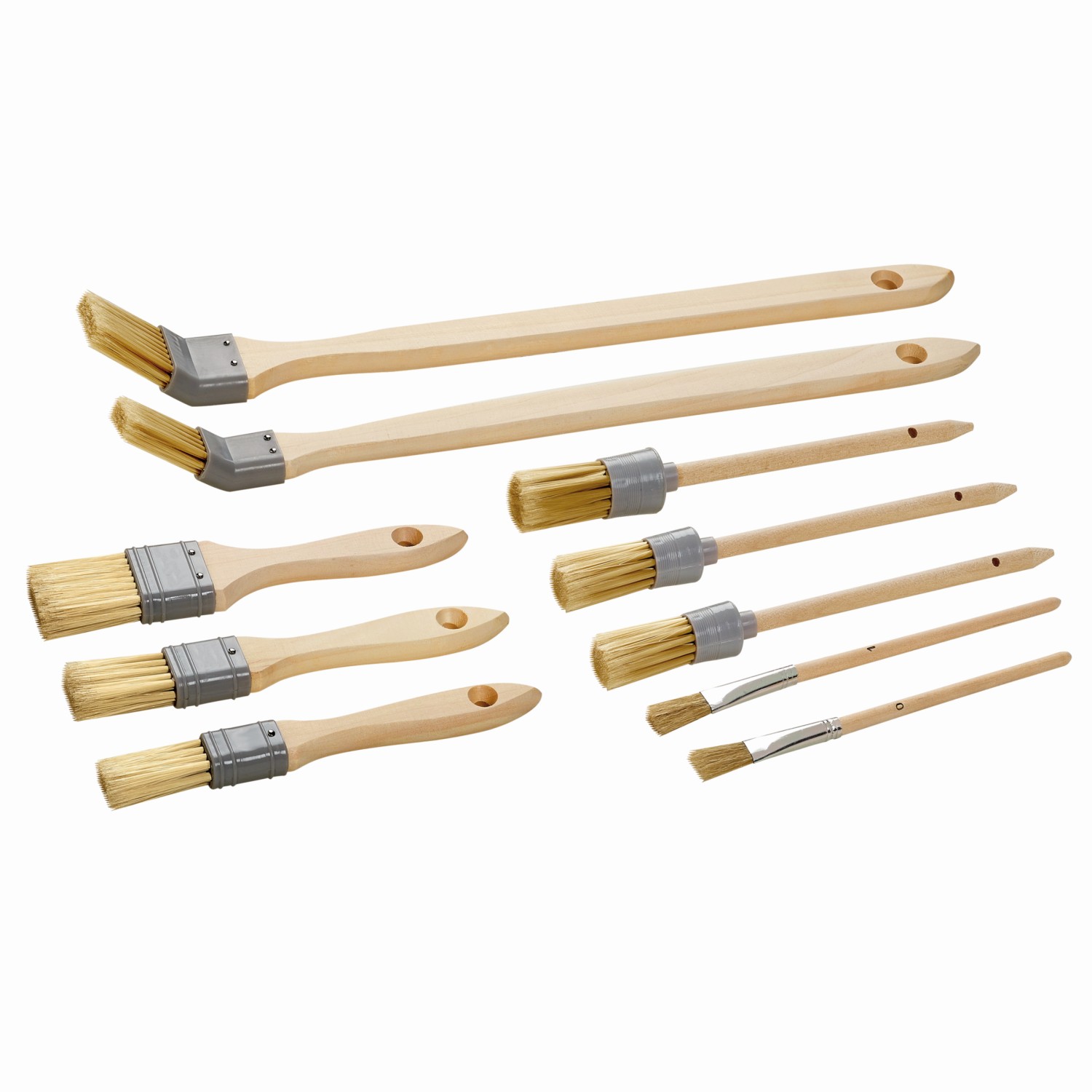 Pinsel Set 10 teilig Flachpinsel Ringpinsel Eckenpinsel Universalpinsel für Malerarbeiten innen und außen Pinsel Set 10 teilig Flachpinsel Ringpinsel Eckenpinsel Universalpinsel für Malerarbeiten innen und außen