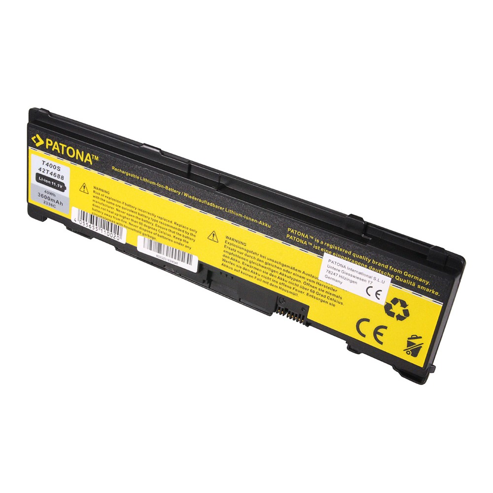 2336-1 Akku Lenovo ThinkPad T400s 2801 2808 2809 2815 2823 2824 2825 T410s 3600 mAh original arli patona ersatzakku laptop notebook 42T4688 42T4689 42T4690 42T4691 51J0497 3600mAh