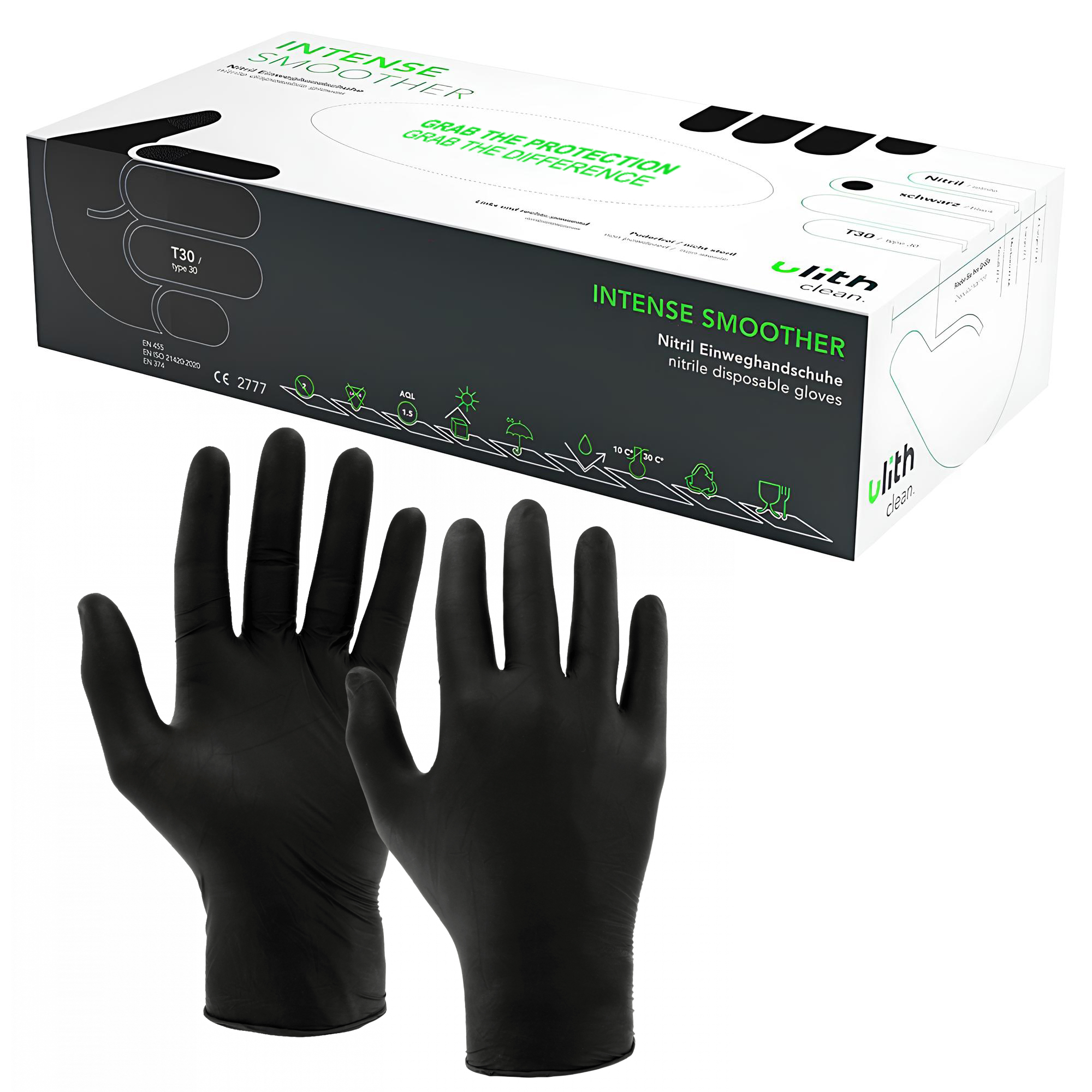 200x Nitril Einweghandschuhe XL schwarz puderfrei Untersuchung Handschuhe lebensmittelgeeignet