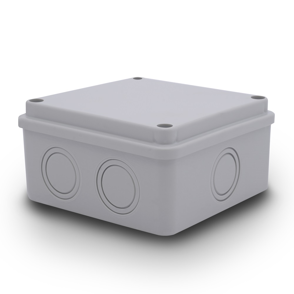 Aufputzdose-100x100x50 stromverteiler aufputzsteckdose abzweigdose verteilerdose außen aussen wasserdicht feuchtraumdose unterputz aufputz gehäuse kleinverteiler schaltschank ip54 ip65 kabel dose kabeldose außenbereich elektro keller kabelverschraubung m20 m25