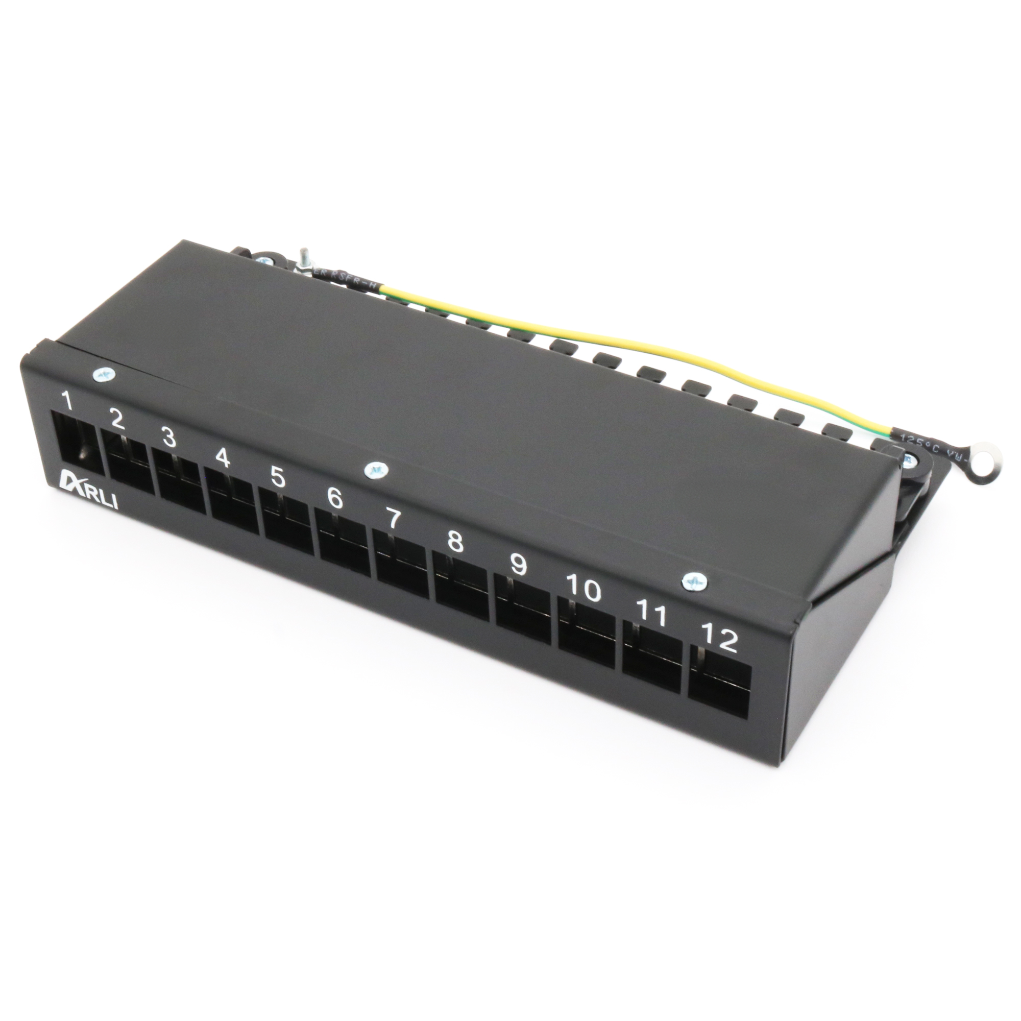 1360_patchpanel_12_port_arli_01 ARLI Patchpanel für Keystone Module – 12-Port Patchfeld Gehäuse schwarz