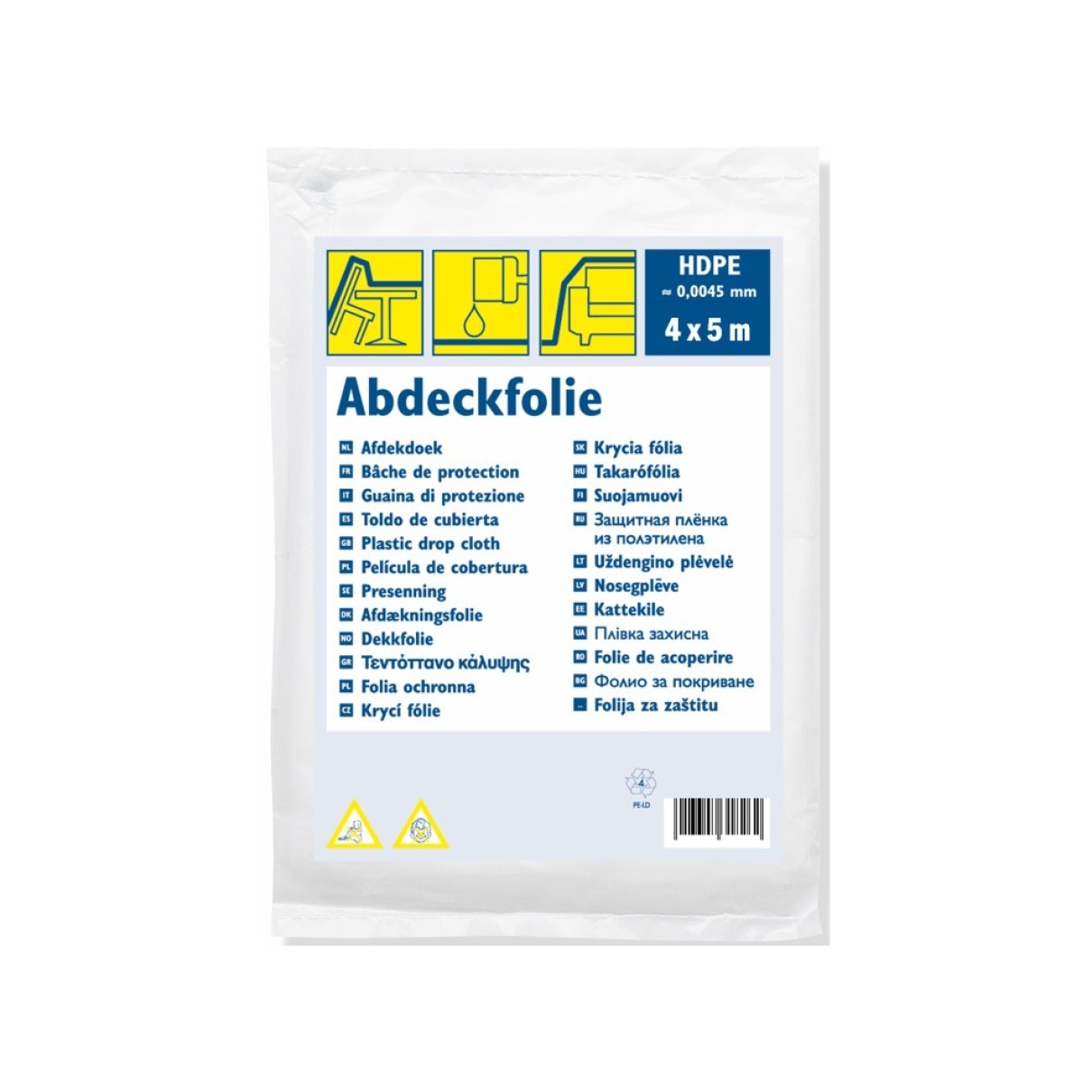 Abdeckfolie 4 x 5 m HDPE transparent 20 m² Schutzfolie Baufolie Malerfolie zum Abdecken von Möbeln Böden und Geräten bei Renovierung und Malerarbeiten Abdeckfolie 4 x 5 m HDPE transparent 20 m² Schutzfolie Baufolie Malerfolie zum Abdecken von Möbeln Böden und Geräten bei Renovierung und Malerarbeiten