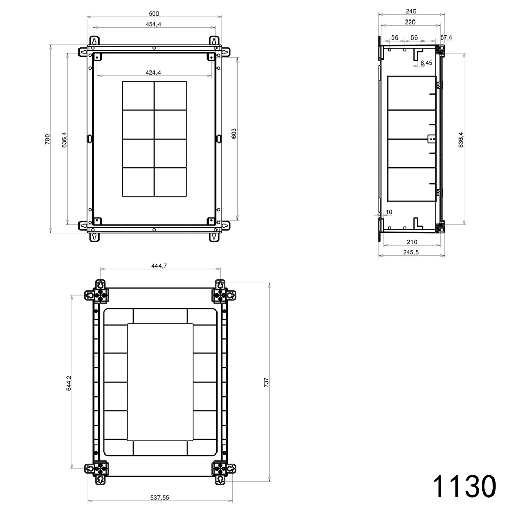 1130 Schaltschrank-Kunststoff-ABS-PVC-verzinkt-IP65-Montageplatte-ARLIwasserdicht garten industrie außen aussen stromverteiler ip65 aufputz sicherungskasten arli verteiler maschinen schrank industrieschran maschinenschrank feuchtraum outdoor indoor cabinet con