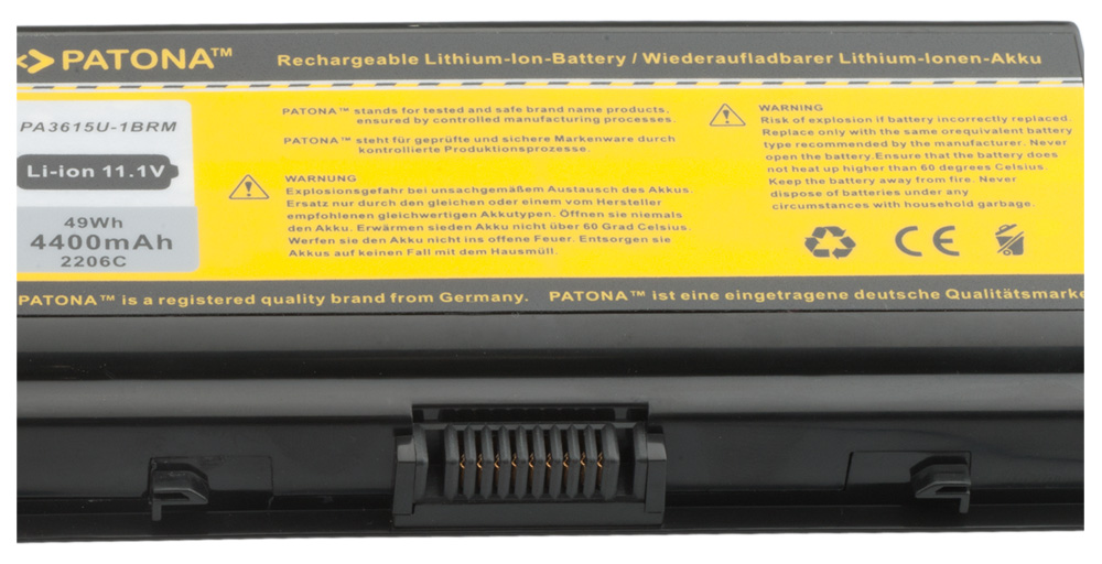 Akku Toshiba L40 Equium Satellite Pro PABAS115 PA3615U1BRM 4400 mAh PA3615U1BRS original arli patona ersatzakku laptop notebook PA3615U-1BRS PA3615U-1BRM L4014I L4013S L40159 L4015C L4018Z L40156 L4017M L40PSL49E