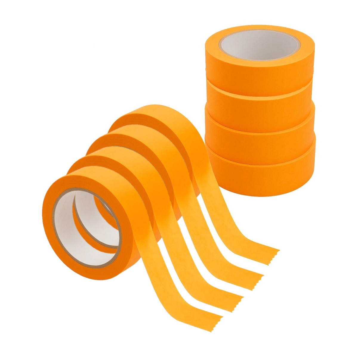 8x Kreppband Goldband 30 mm x 50m Acrylat Abdeckbänder ECO für Maler und Lackierer