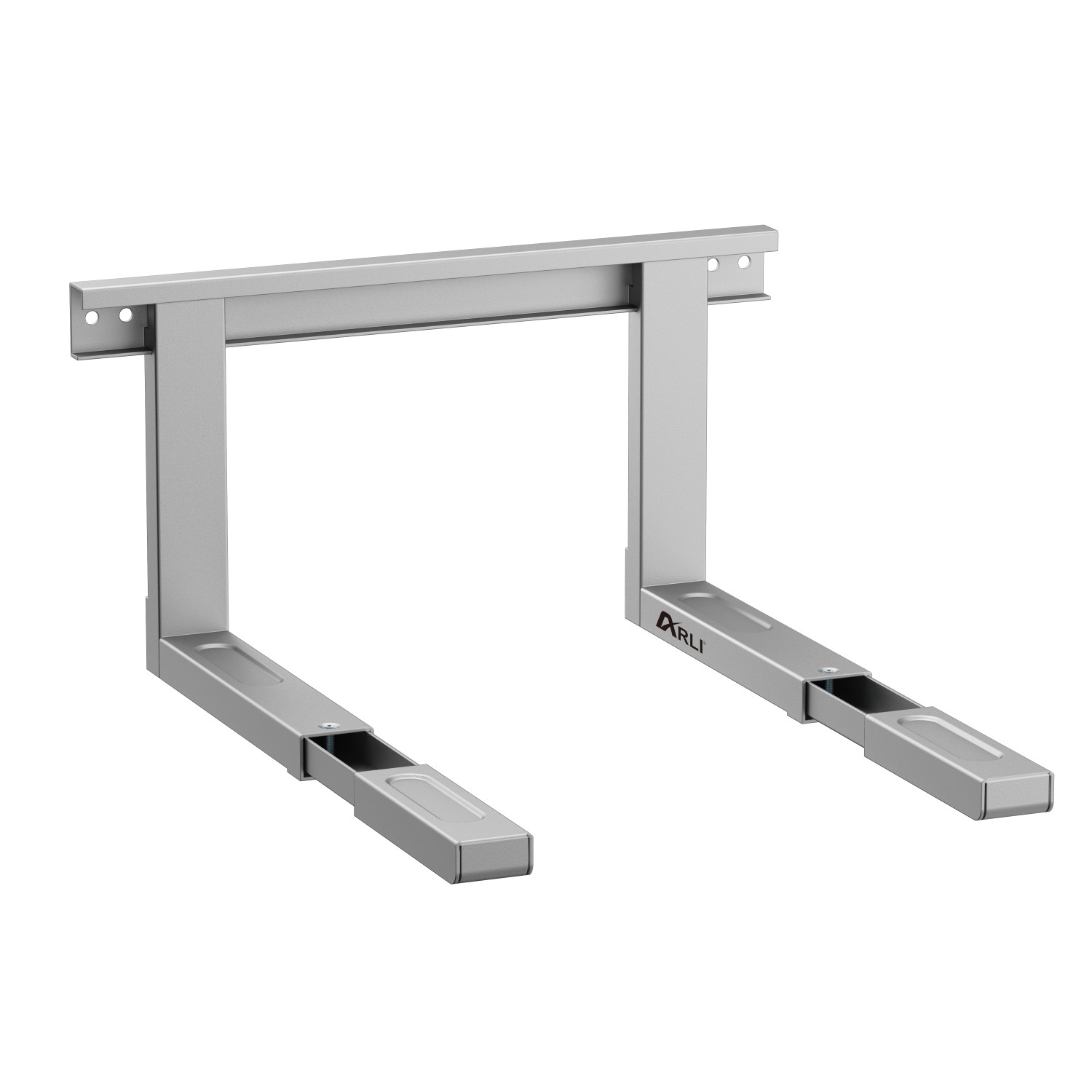 mikrowelle-halter-silber arli mywall mikrowellenhalterung wandregal küche mikrowelle schrank halter halterung regal boden unterbau mikrowellenregal mikrowellenhalter wand grau silber universal microwelle wandhalterung ausziehbar mini backofen