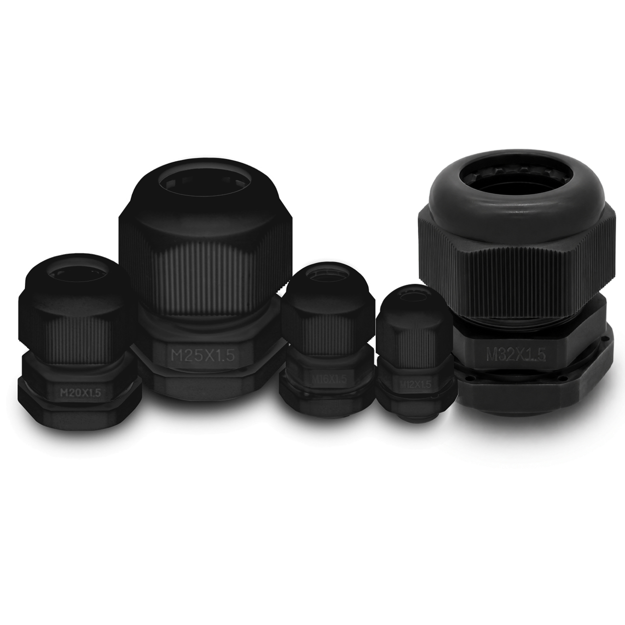 ARLI Kabelverschraubung IP68 schwarz M12 M16 M20 M25 M32 - 50er Set