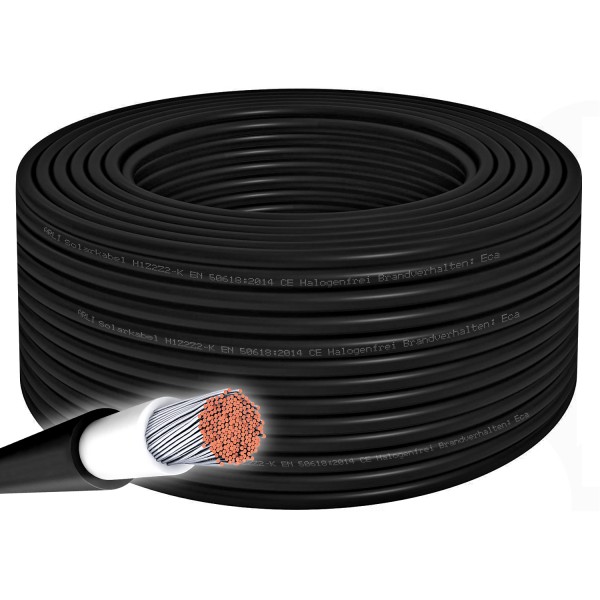 ARLI solar cable 6mm² 50m solar cable H1Z2Z2-K black halogen-free