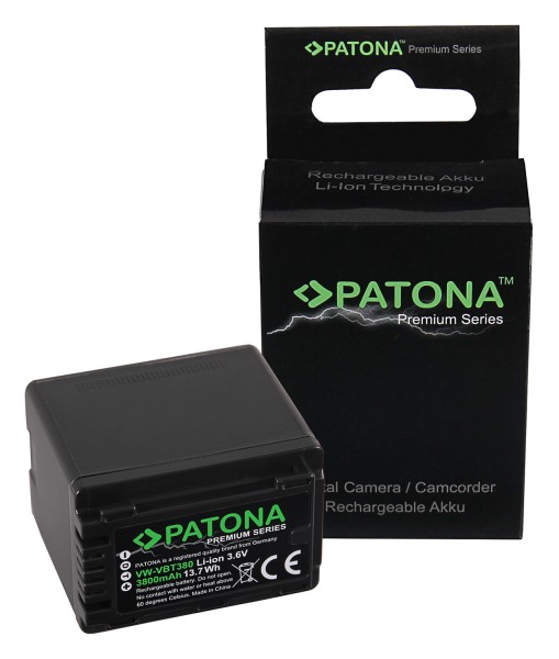 Battery for Panasonic VW-VBT380 HC-V750EB W580 V550EB V210 V250EB WX878 WX979 HDCH100