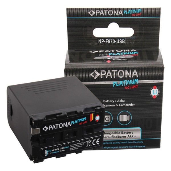 Battery for Sony NP-F970 F960 F950 inkl. Powerbank MVC-FD200 HDV Z1 GV-D800 DSC-D770