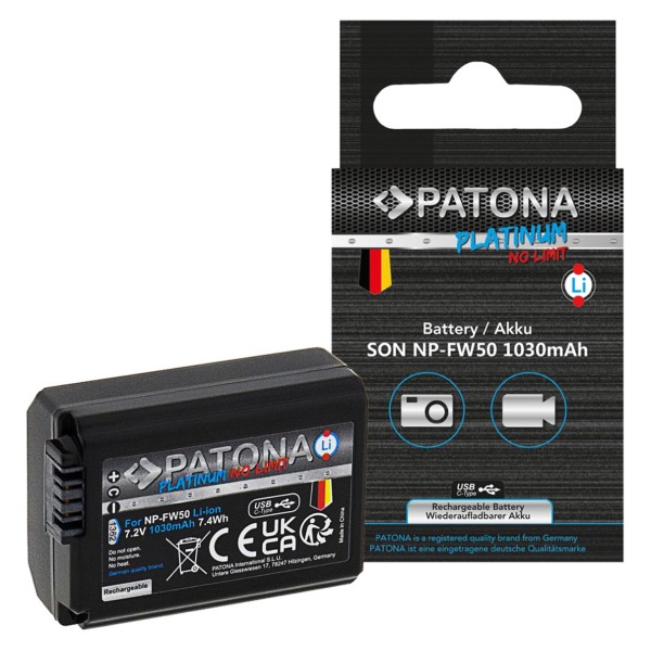 Battery for Sony NP-F970 with PD20W USB-C in/out F960 F950 PD20W USB-A 5V/2A-TAP