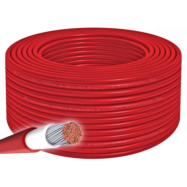 ARLI solar cable 4mm² 50m solar cable H1Z2Z2-K red halogen-free