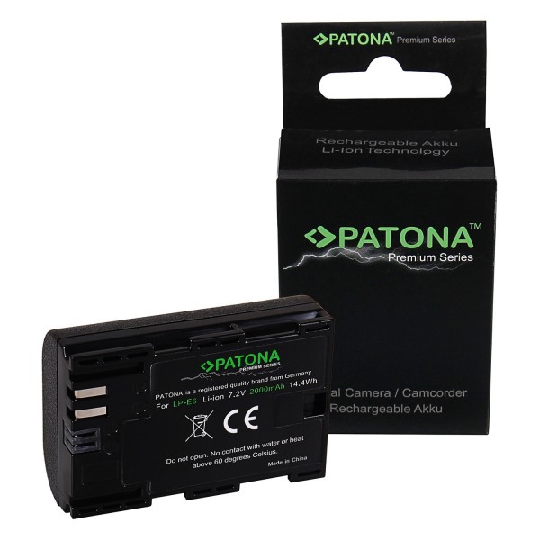 arli patona canon eos 80d akku battery digitalcamera comcorder Premium LP-E6 LPE6 eos R EOS 60d 70d 5d 6d 7d Mark III platinum 7,2 Volt 2040mAh 14,7 Wh Li-Ion lilon 2040 mAh 14Wh passend ersatz qualität 