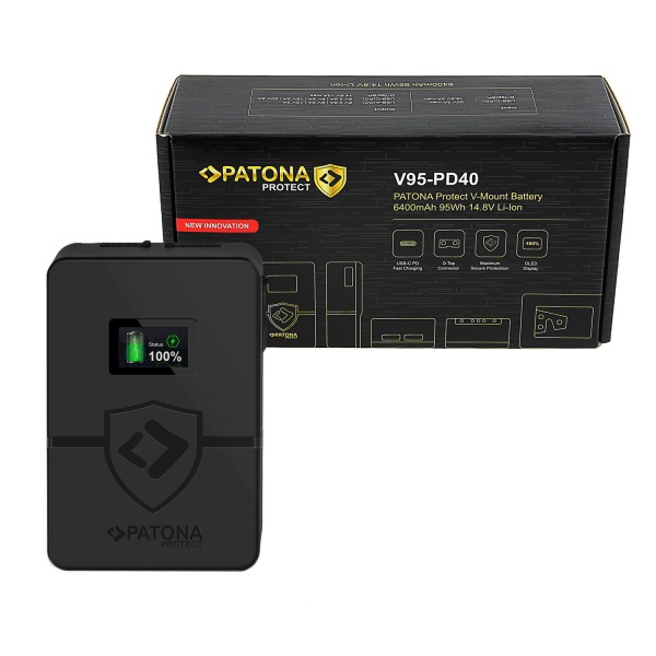 PROTECT V-Mount Battery V95-PD40 for BP-95W PD40W USB-C Input OLED-Display 95Wh