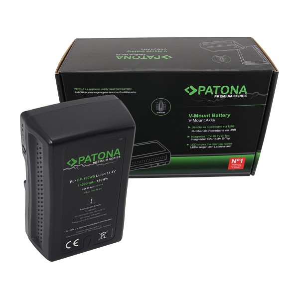 Battery V-Mount 190Wh for Sony BP190WS DSR 250P 600P 650P 652P