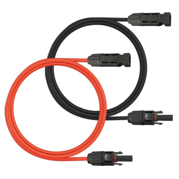1m solar cable extension cable red + black 4 mm² with MC4 solar connector solar cable connector